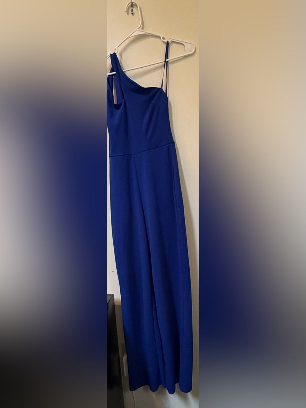 High-Waist Cobalt Wide-Leg Jumpsuit